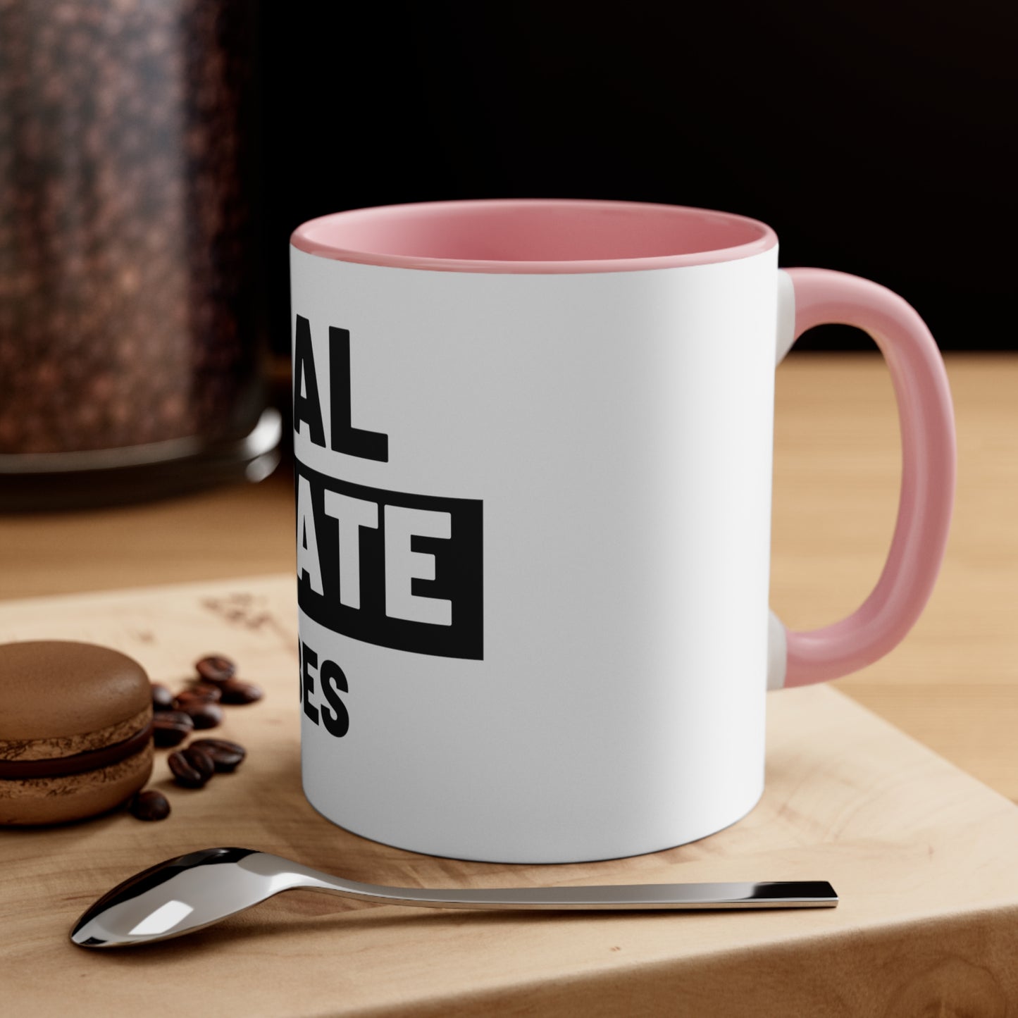 Two-Tone Coffee Mug for Real Estate Enthusiasts and Agents