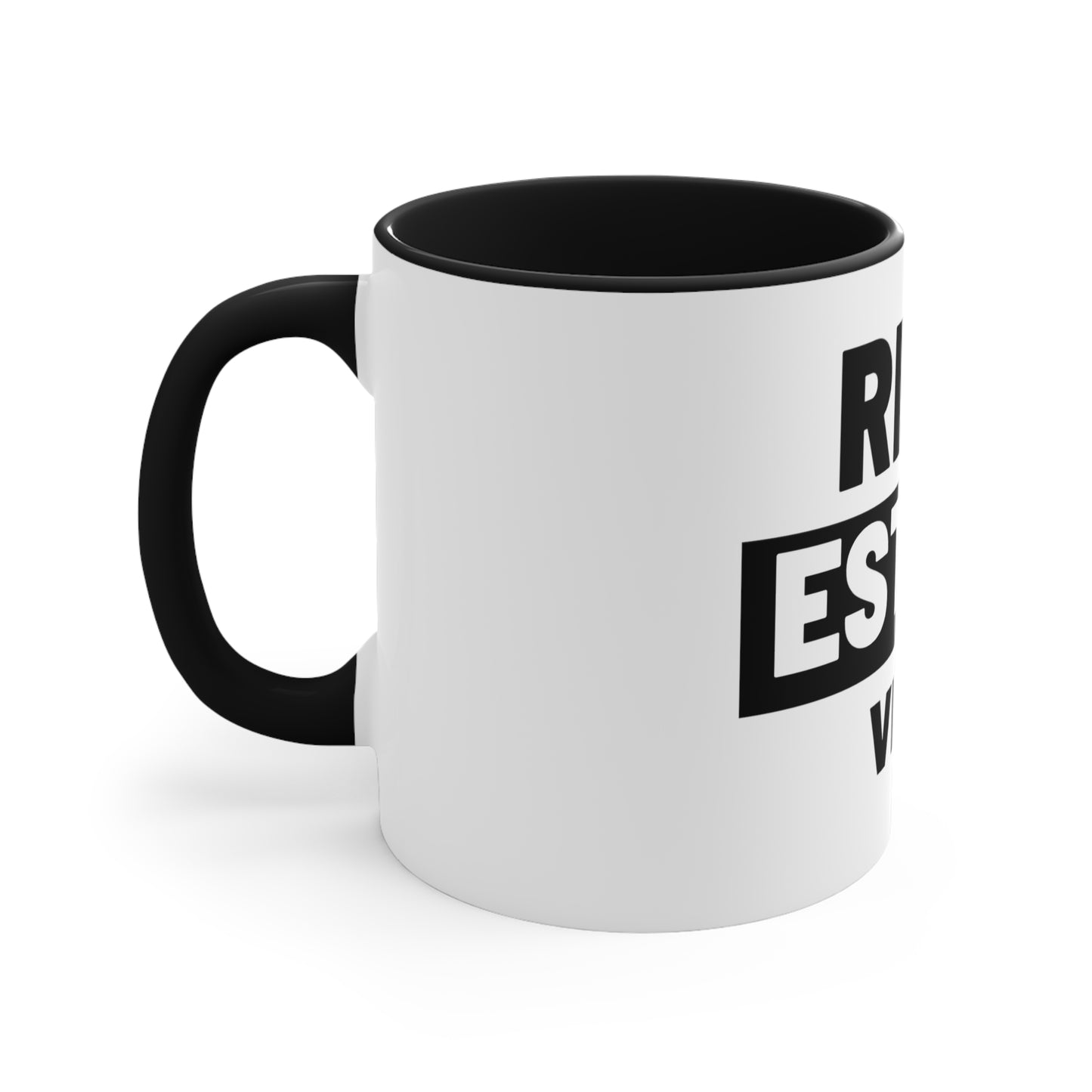 Two-Tone Coffee Mug for Real Estate Enthusiasts and Agents