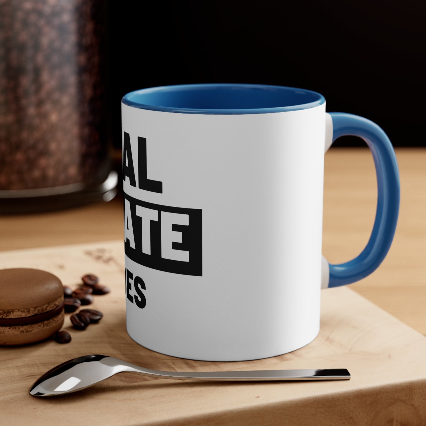 Two-Tone Coffee Mug for Real Estate Enthusiasts and Agents