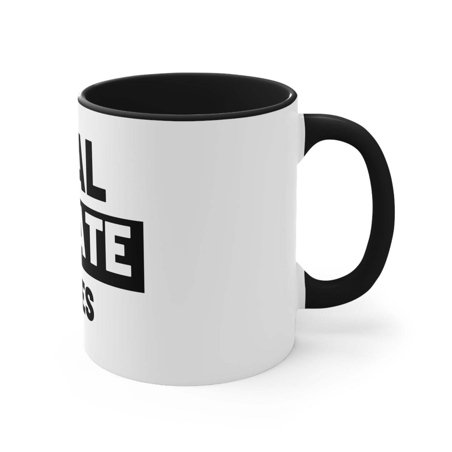 Two-Tone Coffee Mug for Real Estate Enthusiasts and Agents