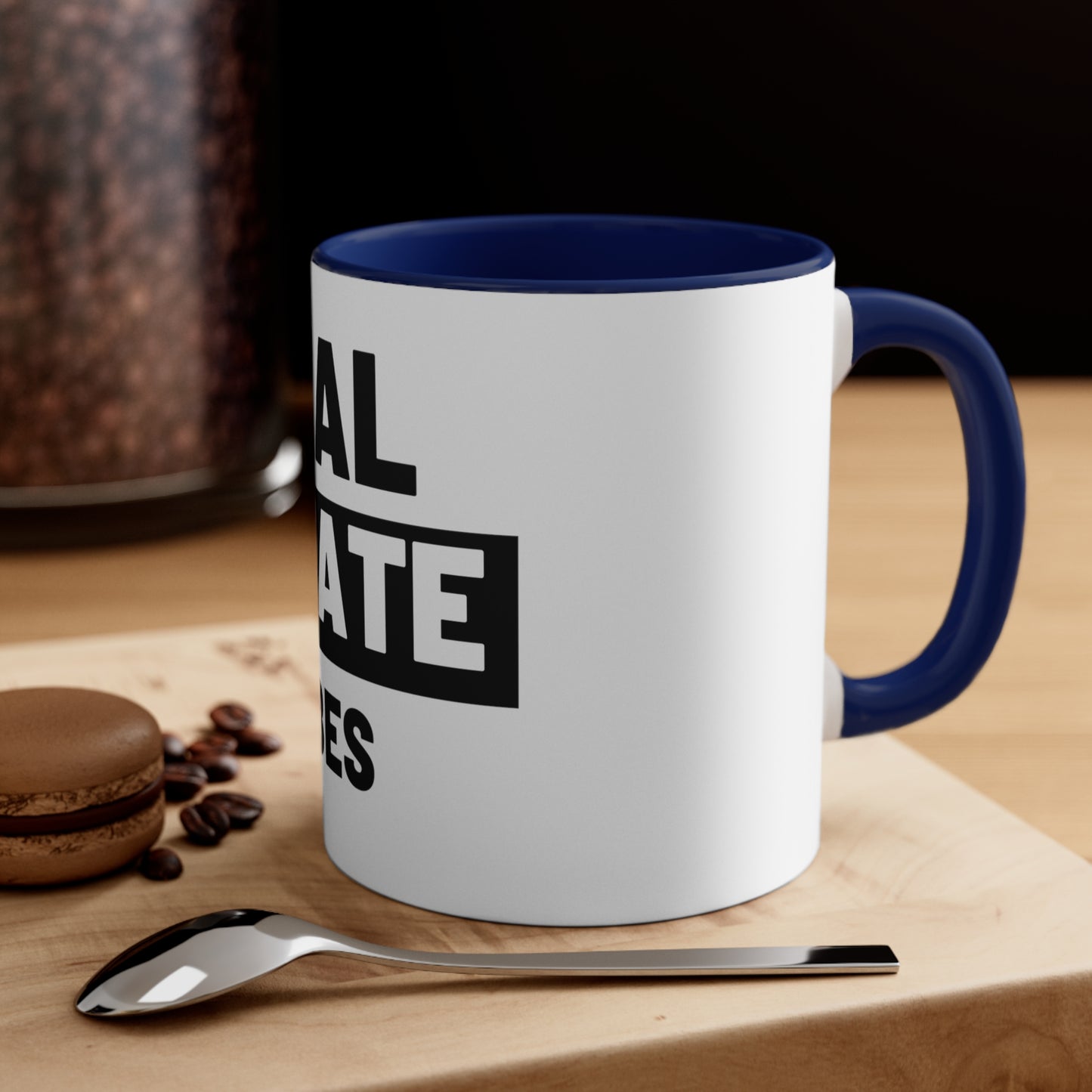 Two-Tone Coffee Mug for Real Estate Enthusiasts and Agents