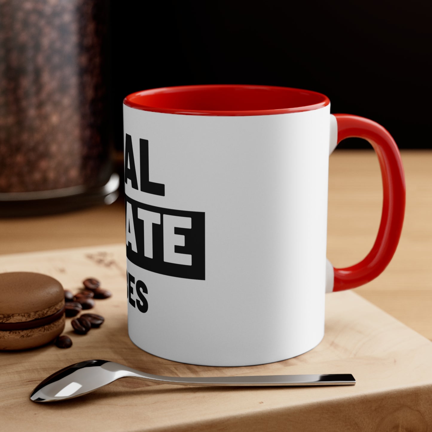 Two-Tone Coffee Mug for Real Estate Enthusiasts and Agents