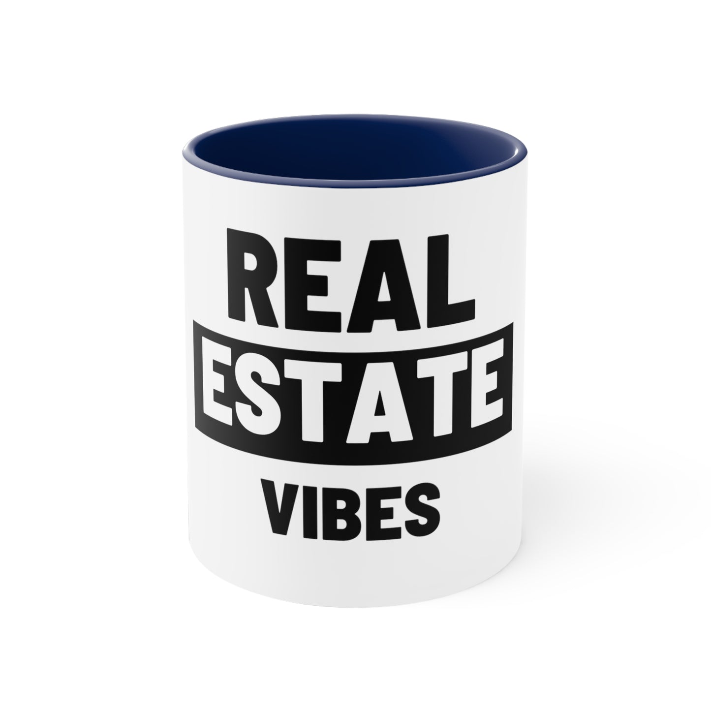 Two-Tone Coffee Mug for Real Estate Enthusiasts and Agents