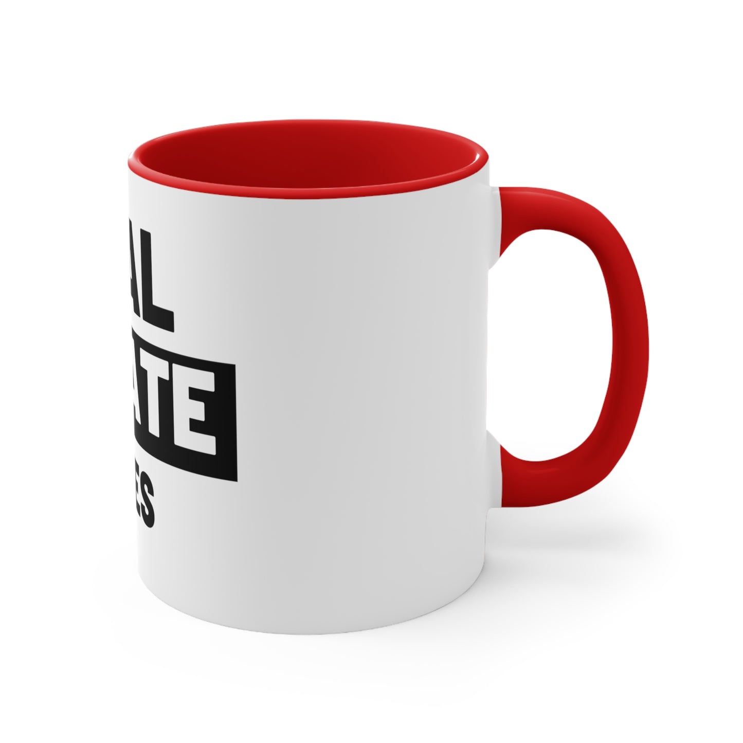 Two-Tone Coffee Mug for Real Estate Enthusiasts and Agents