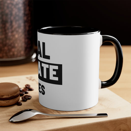 Two-Tone Coffee Mug for Real Estate Enthusiasts and Agents