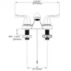 Glacier Bay Two Handle Bathroom Faucet 4in Centerset (Chrome)